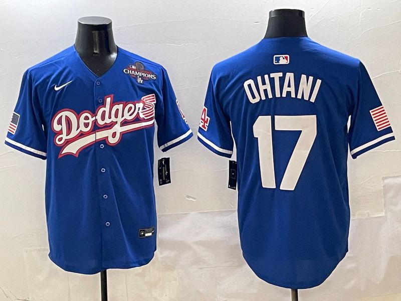 Men Los Angeles Dodgers #17 Ohtani Blue Second generation Joint Name Nike 2025 MLB Jersey style 17->los angeles dodgers->MLB Jersey